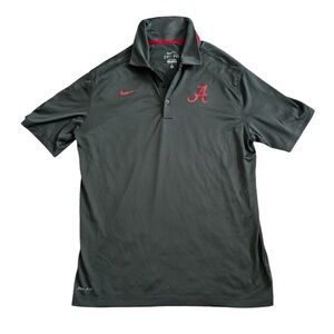 Nike University of Alabama Crimson Tide Gray Polo Size M